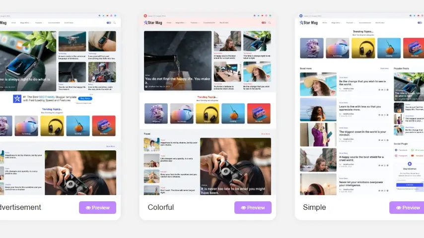 Star Mag Review: The Best Blogger Responsive Theme for Magazines (2026) 2 Blog interface illustrating the post split pagination feature used for increasing ad impressions on blogger themes.