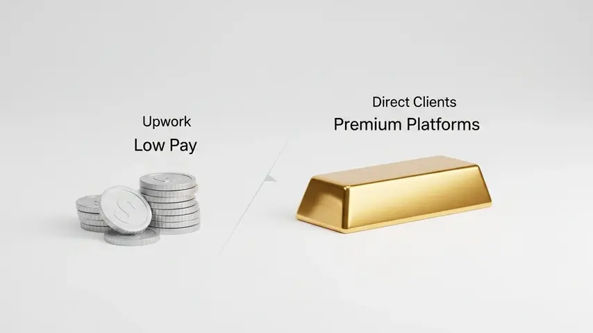 10 Best Platforms to Find Remote Video Editing Jobs in 2026 (Better than Upwork) 2 Comparison of earnings between standard marketplaces and premium video editing jobs remote platforms.