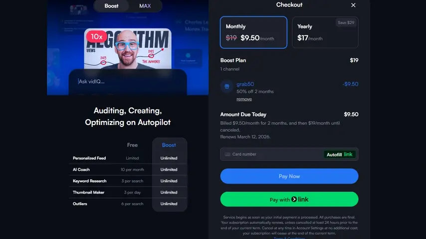 vidIQ Promo Code 2026: Get 75% OFF Pro & Boost (Verified Code) 2 vidiq promo code 75% off for youtuber.