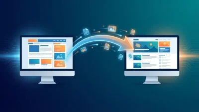 Import post Joomla to WordPress showing content migration flow from Joomla site to WordPress site