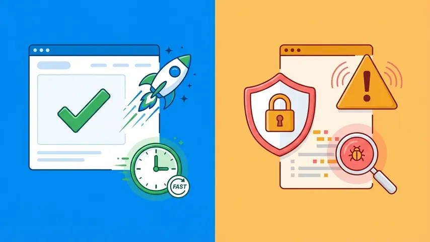 Best Vibe Coding Tools in 2026 — Top 6 Reviewed (Free & Paid) 3 Vibe codes use case comparison showing ideal scenarios like MVPs and prototypes versus caution areas like security-critical applications