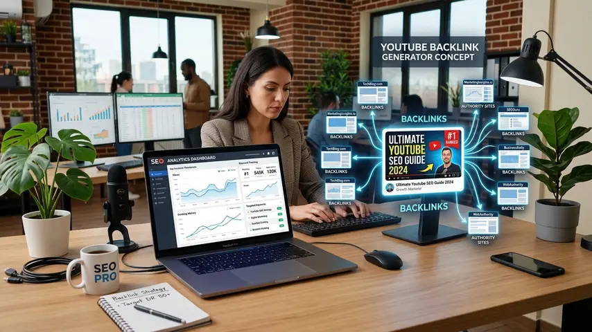Free YouTube Backlink Generator: Best Tool to Boost Video SEO 2 YouTube backlink generator creating backlinks to improve YouTube video SEO