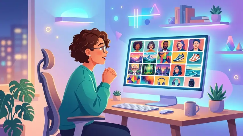 Best AI image generator tools displayed on a screen with diverse generated visuals